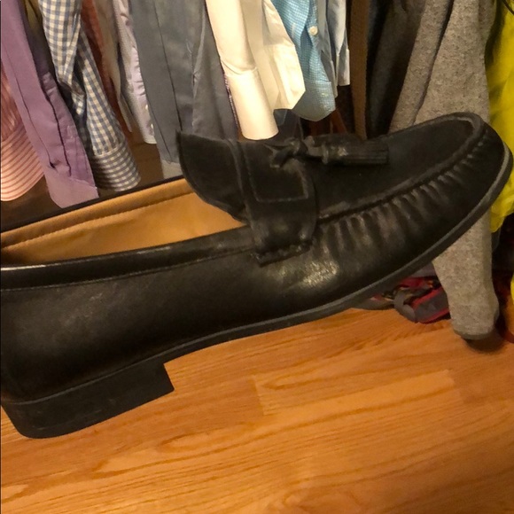 Johnston & Murphy black sheepskin loafers - Picture 5 of 8